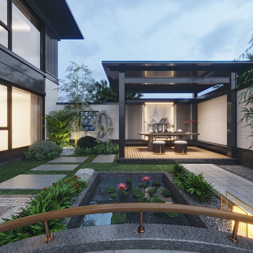 New Chinese Style Courtyard/landscape-ID:113527063