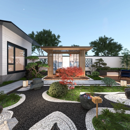 New Chinese Style Courtyard/landscape-ID:925796991