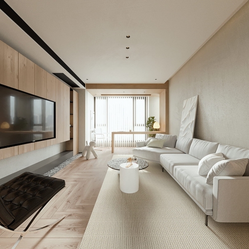 Wabi-sabi Style A Living Room-ID:199982889