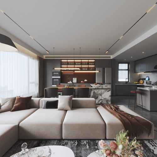 Modern A Living Room-ID:176450017