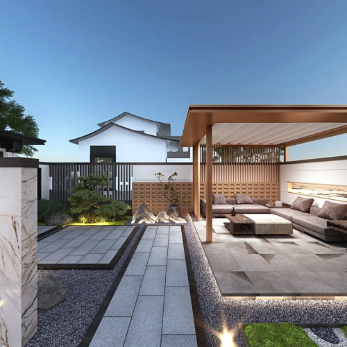 New Chinese Style Courtyard/landscape-ID:760998013