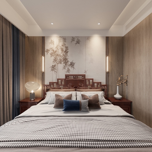 New Chinese Style Bedroom-ID:253400097