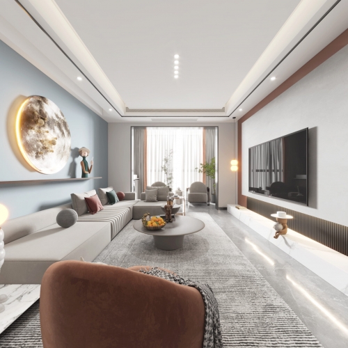 Modern A Living Room-ID:367830045