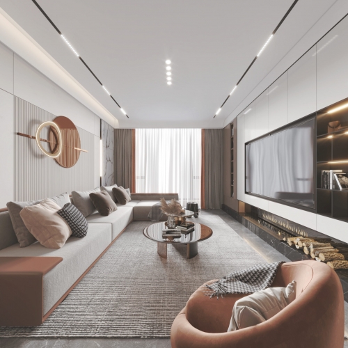 Modern A Living Room-ID:289285906