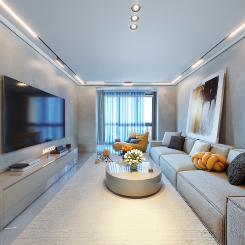Industrial Style Wabi-sabi Style A Living Room-ID:631480937