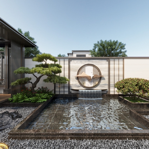 New Chinese Style Courtyard/landscape-ID:329469928