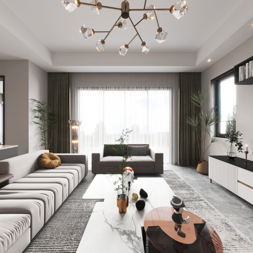 Modern A Living Room-ID:855844022