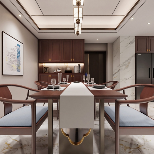 New Chinese Style Dining Room-ID:488976962