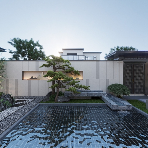 New Chinese Style Courtyard/landscape-ID:611835009