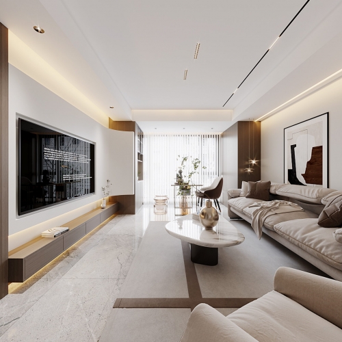 Modern A Living Room-ID:445147997