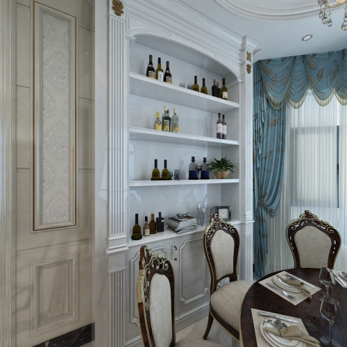 Simple European Style Dining Room-ID:794126991
