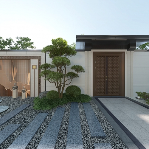 New Chinese Style Courtyard/landscape-ID:907036071