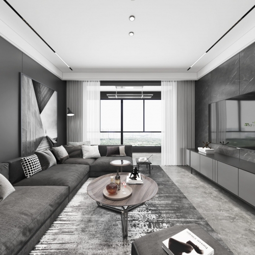 Modern A Living Room-ID:485147959