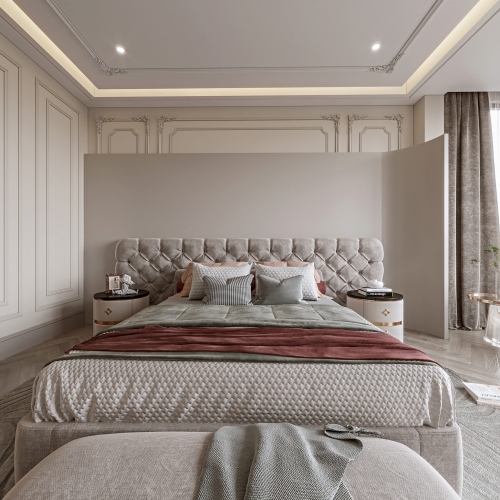 Modern Simple European Style Bedroom-ID:193411112