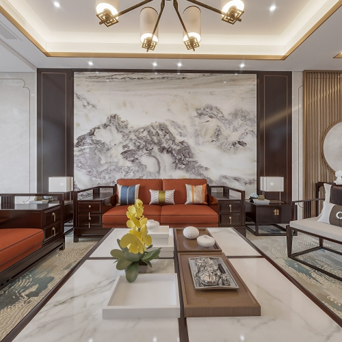 New Chinese Style A Living Room-ID:288553006