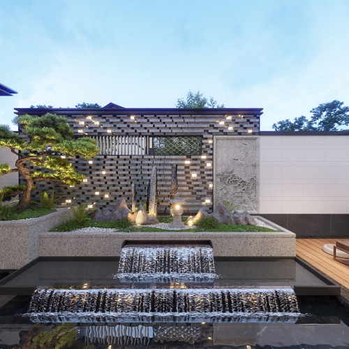 New Chinese Style Courtyard/landscape-ID:205463899