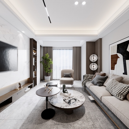 Modern A Living Room-ID:275285968