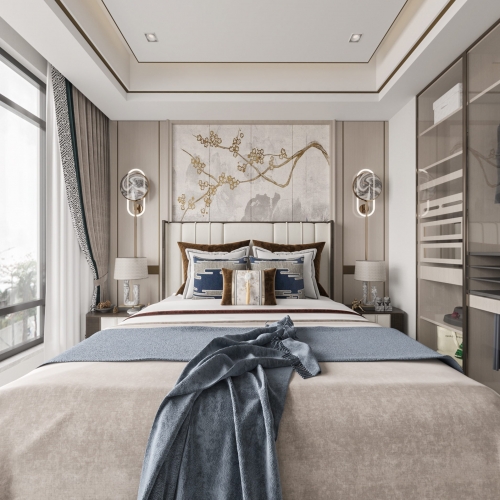 New Chinese Style Bedroom-ID:533324963