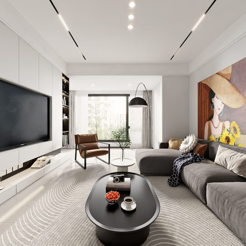 Modern A Living Room-ID:535479077