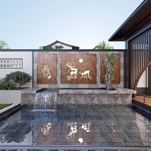 New Chinese Style Courtyard/landscape-ID:667351968