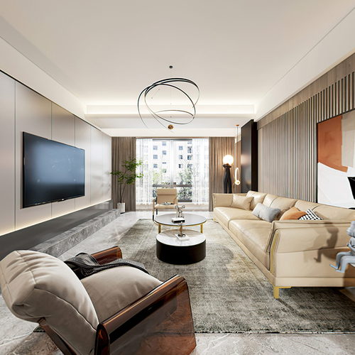 Modern A Living Room-ID:895107983