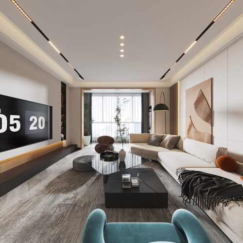 Modern A Living Room-ID:805550103