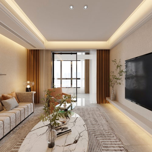 Modern A Living Room-ID:590266948