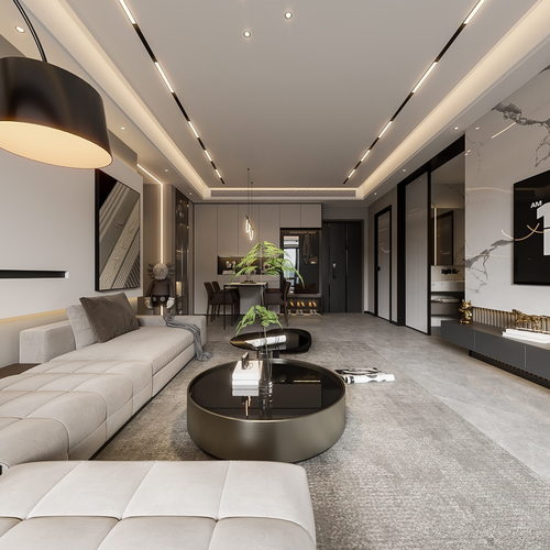 Modern A Living Room-ID:594316015