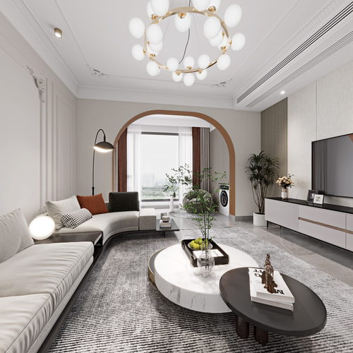 French Style A Living Room-ID:253849044