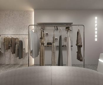 全景-现代服装店3D模型