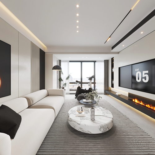 Modern A Living Room-ID:739366053