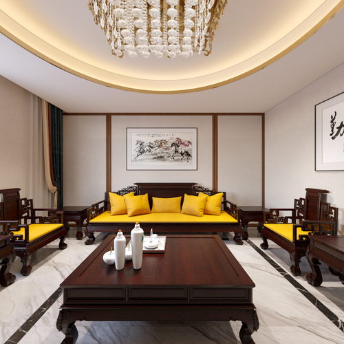 Chinese Style A Living Room-ID:731286056