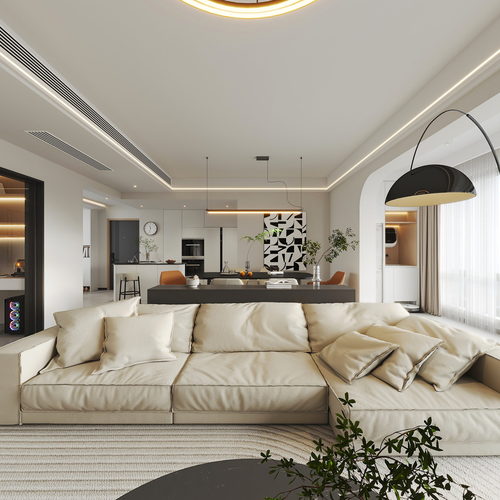 Modern A Living Room-ID:882869019