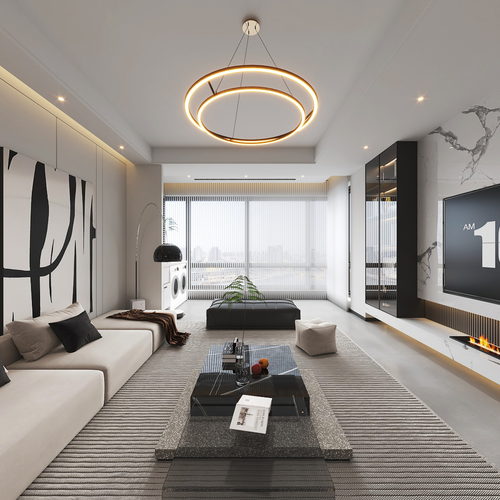 Modern A Living Room-ID:411334043
