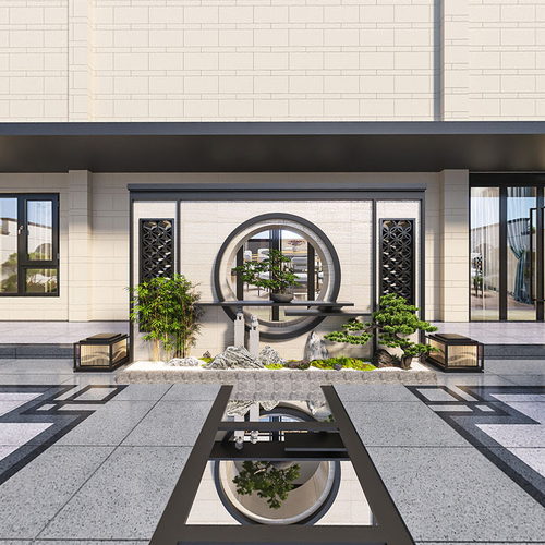 New Chinese Style Courtyard/landscape-ID:415173059