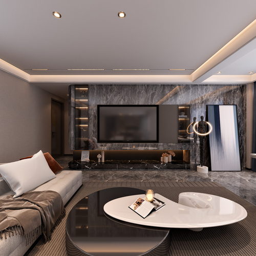 Modern A Living Room-ID:767781021