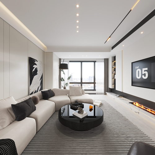 Modern A Living Room-ID:747368108