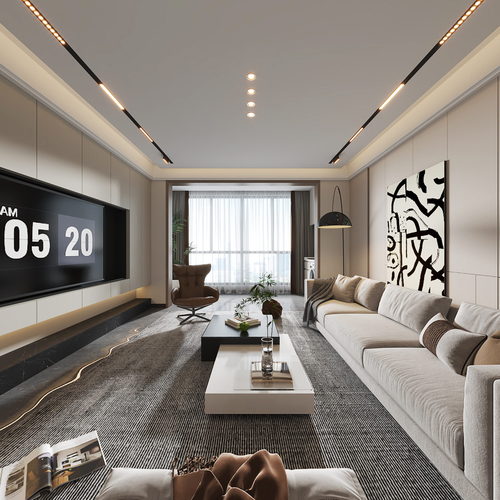 Modern A Living Room-ID:840066913
