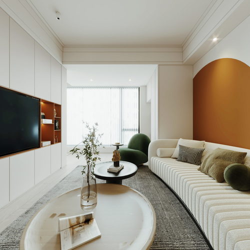 Modern A Living Room-ID:742398985