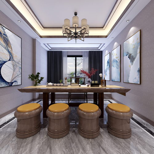 New Chinese Style Dining Room-ID:872612956