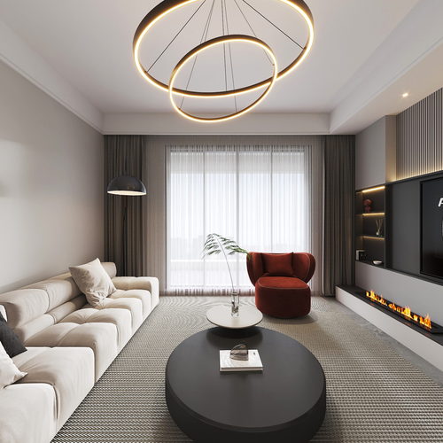 Modern A Living Room-ID:654120928