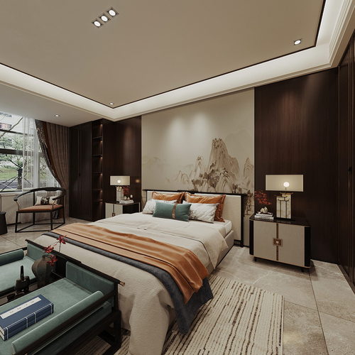 New Chinese Style Bedroom-ID:506309031