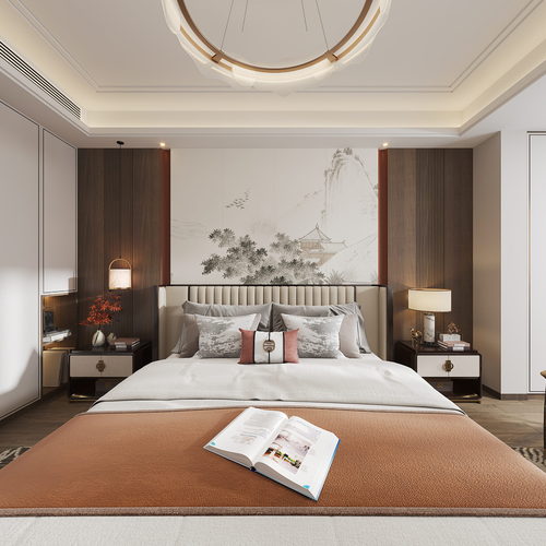 New Chinese Style Bedroom-ID:919738056