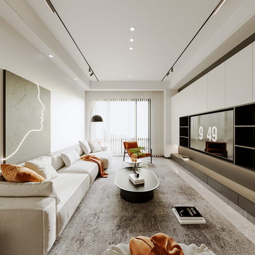 Modern A Living Room-ID:145840643
