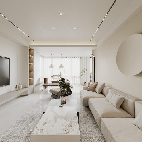 Modern A Living Room-ID:621411094