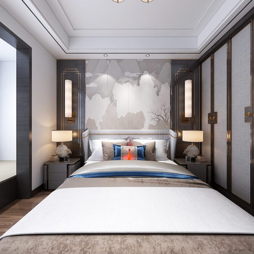 New Chinese Style Bedroom-ID:168338063
