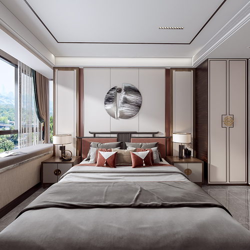New Chinese Style Bedroom-ID:797791961