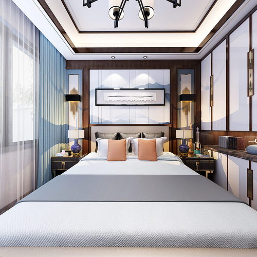 New Chinese Style Bedroom-ID:567650081