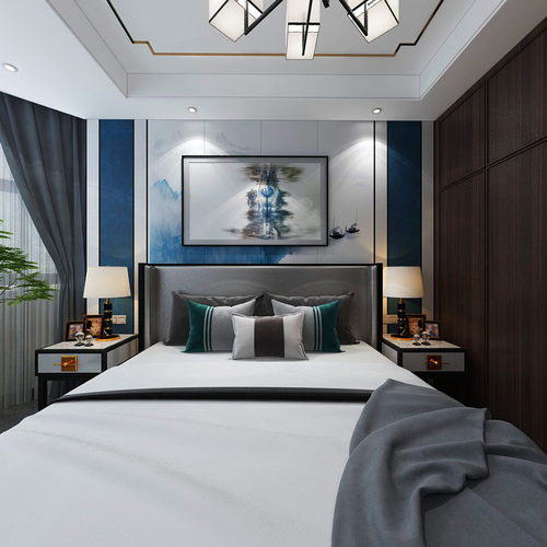 New Chinese Style Bedroom-ID:679887063