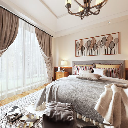 New Chinese Style Bedroom-ID:626681096
